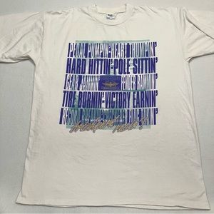 LOGO 7 Vintage Nascar Brickyard 400 Single Stitch Racing T-Shirt